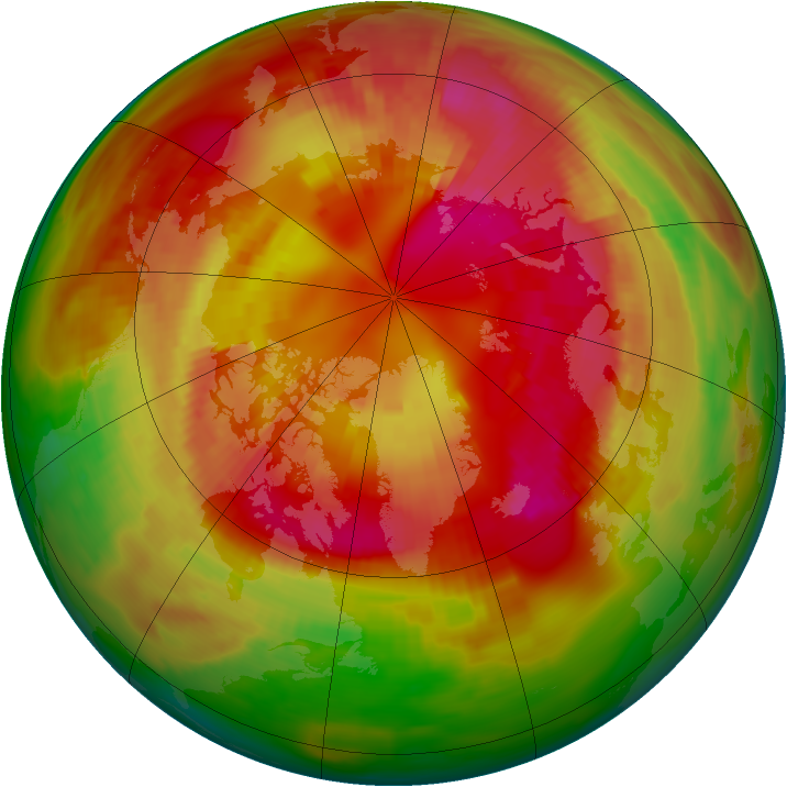 Arctic ozone map for 06 March 1979